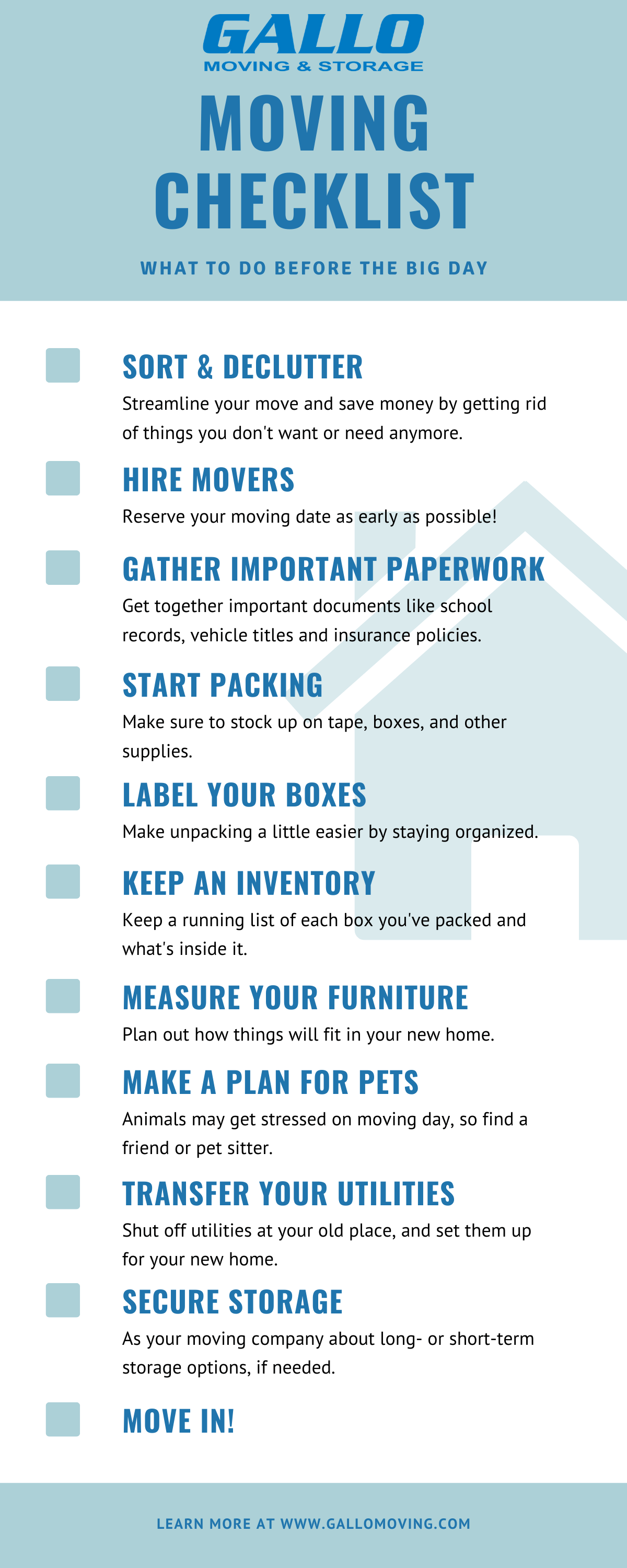 Moving Supplies Checklist